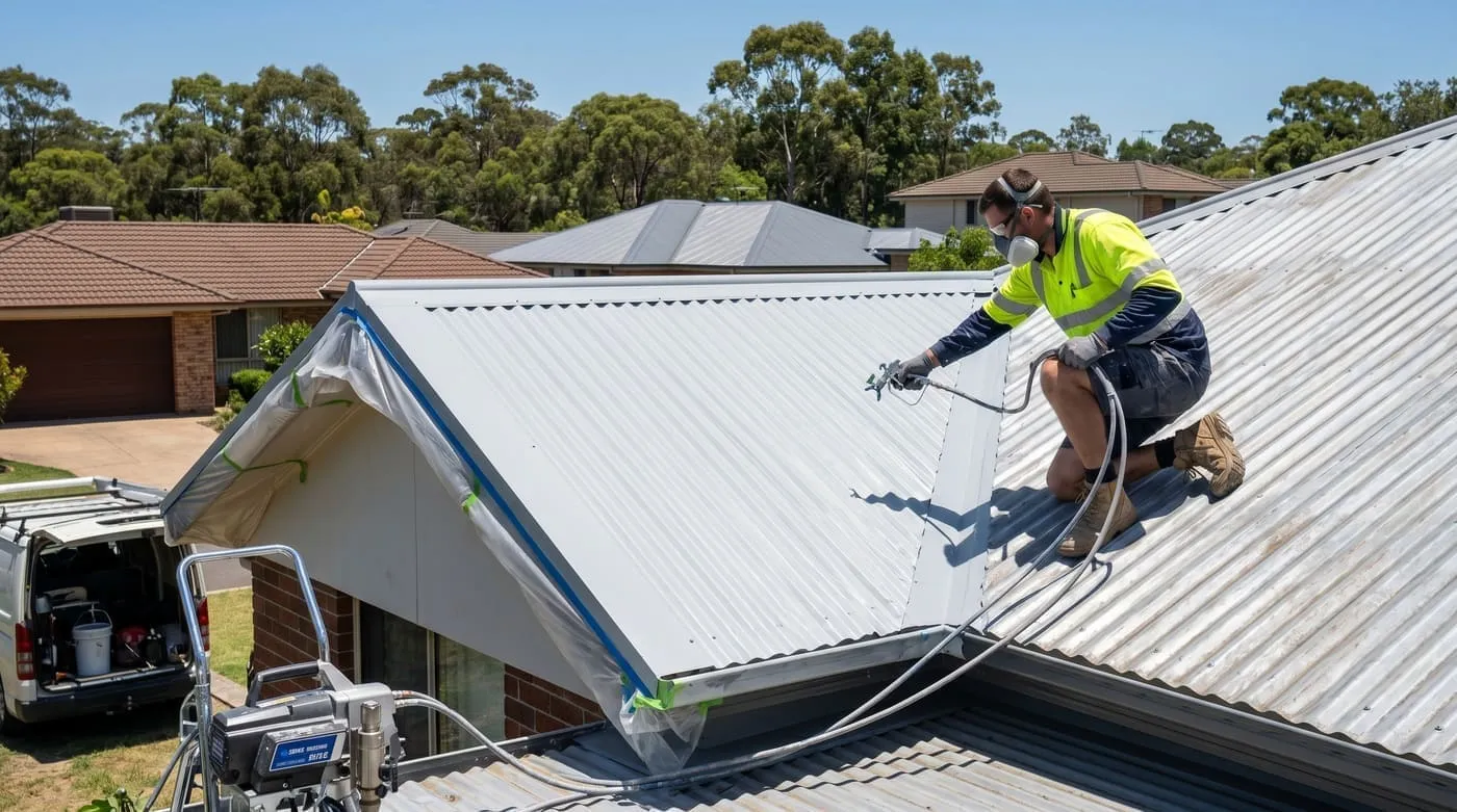 Roof Painting work by Darling Downs Roofing in Toowoomba